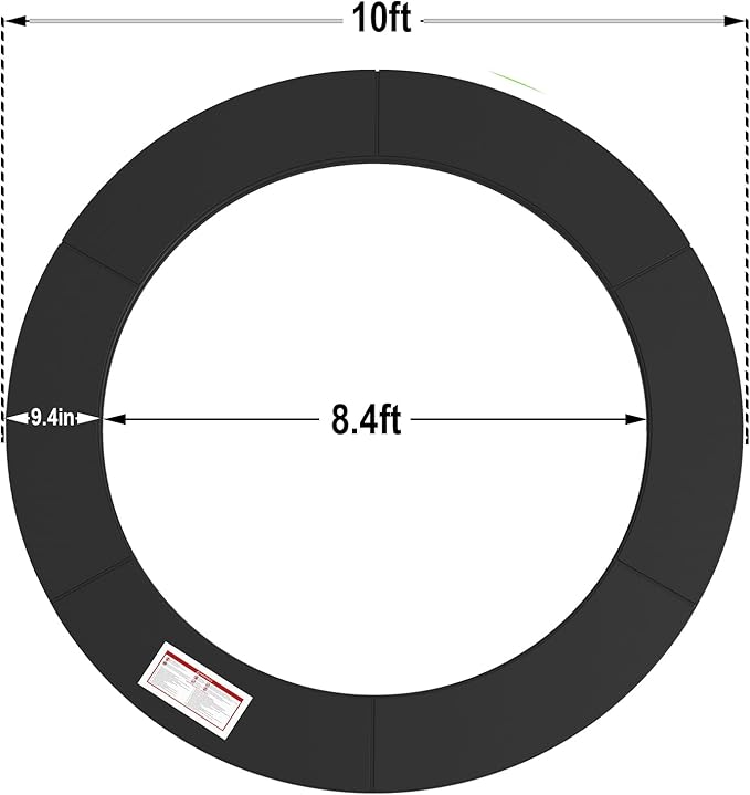 LANGXUN Universal Trampoline Repalcement Safety Pad, 8ft 10ft 12ft 14ft 15ft 16ft Waterproof