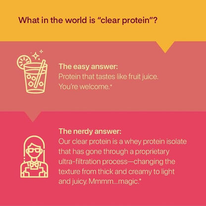 Clear Whey Isolate Protein Powder, Coconut Colada, 20g Complete Protein per Serving, No Added