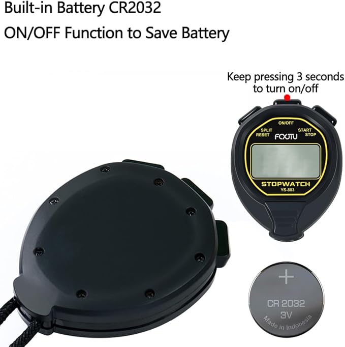 FCXJTU Digital Simple Stopwatch Timer, No Bells, No Alarm, Simple Basic Operation, Silent, Clear