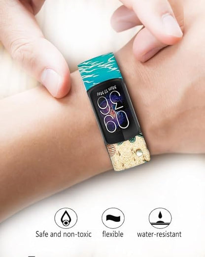 Sport Bands Compatible with Charge 6 /Charge 5 for Women Men,Soft Waterproof Replacement Straps