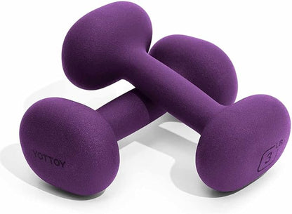 YOTTOY Weights Dumbbells Set for Women,2-15 Pound Dumbbells Set of 2, Non-Slip Hand Weights for