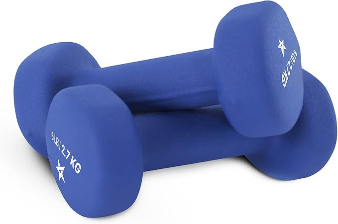 Yes4All Neoprene Coated Dumbbell Hand Weight Sets of 2 - Multiple Weight Options with 15 Colors