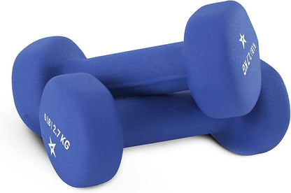 Yes4All Neoprene Coated Dumbbell Hand Weight Sets of 2 - Multiple Weight Options with 15 Colors