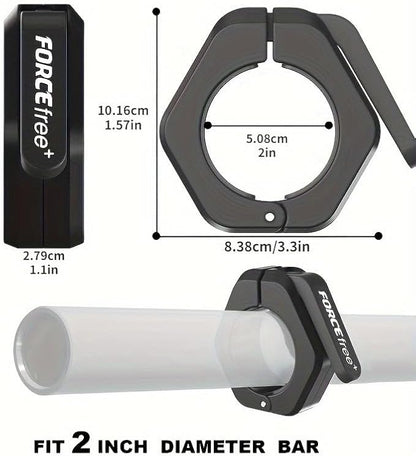 Barbell Clips (Pair), Barbell Clamps, Quick Release Olympic Barbell Clamps with Anti Slip TPR Grip