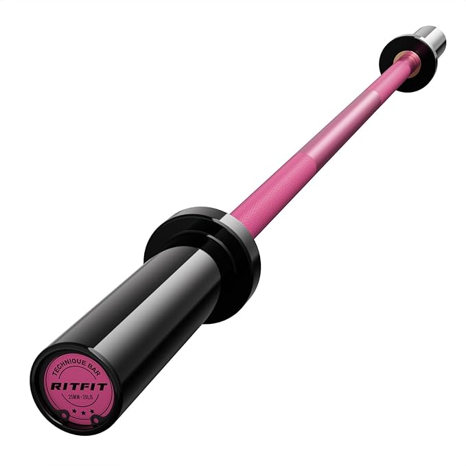 RITFIT Olympic Barbell 4ft/4.8ft/6ft - 2 Inch Weight Bar for Strength Training, Weightlifting