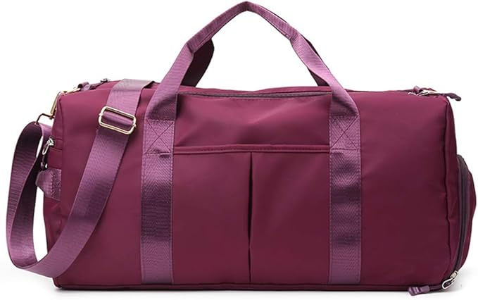 KARRESLY Sports Gym Bag for Women or Men Travel Duffel Bag with Wet Pocket and Shoes Compartment