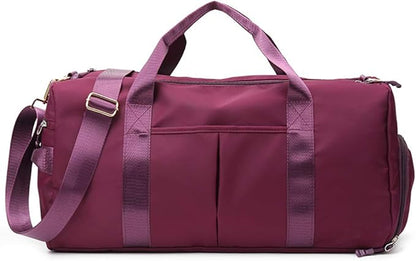 KARRESLY Sports Gym Bag for Women or Men Travel Duffel Bag with Wet Pocket and Shoes Compartment