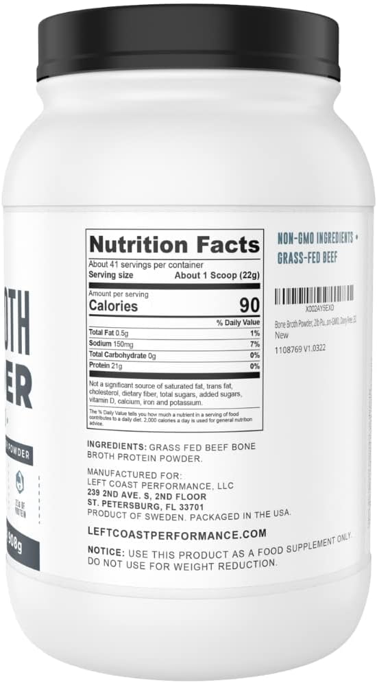 Bone Broth Protein Powder ??Pure Grass-Fed Beef Bone Broth, Unflavored with Natural Collagen