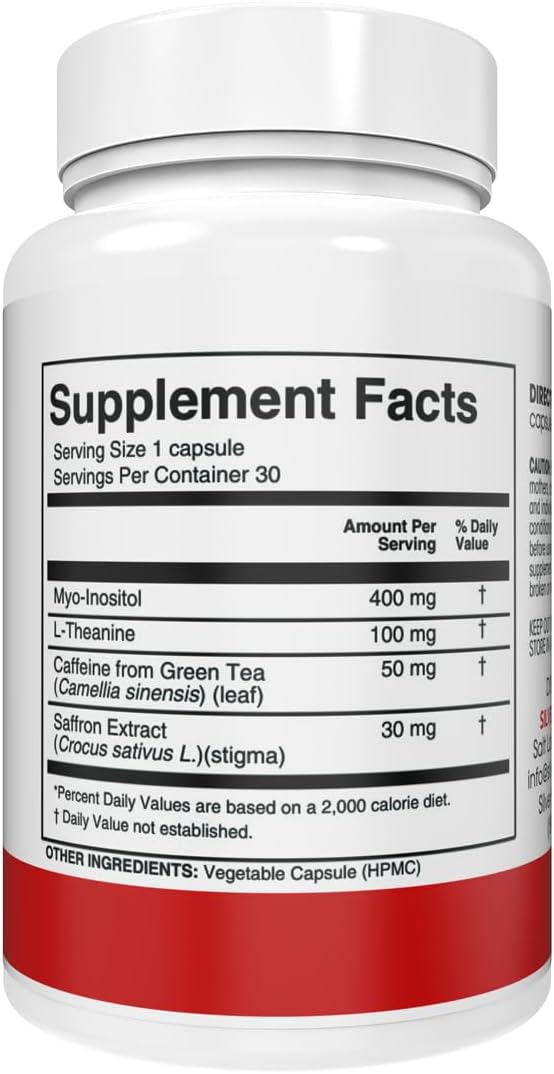 Silver Fern Stress Complex Supplement - with Caffeine - Sleep, Worry, Mood & More - with Saffron