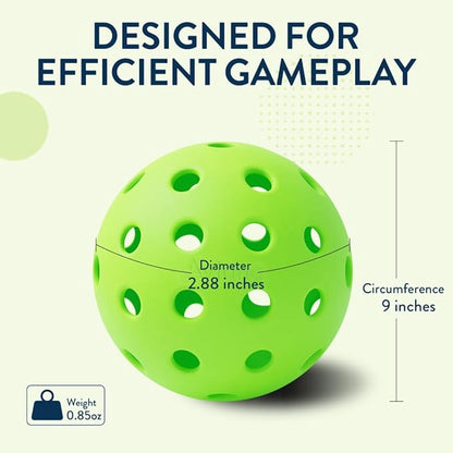 Aviana Outdoor Pickleball Balls - USAPA Approved for Tournament Play | Durable 40-Hole Design |