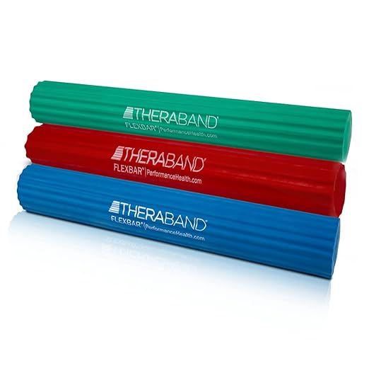 THERABAND FlexBar, Tennis Elbow Therapy Bar, Relieve Tendonitis Pain & Improve Grip Strength