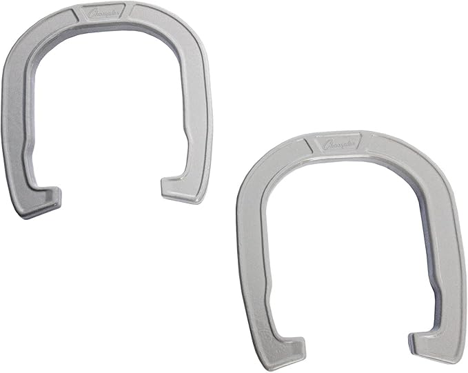 Champion Sports Horseshoe Set: Traditional Outdoor Lawn Game includes Four Professional Solid Steel