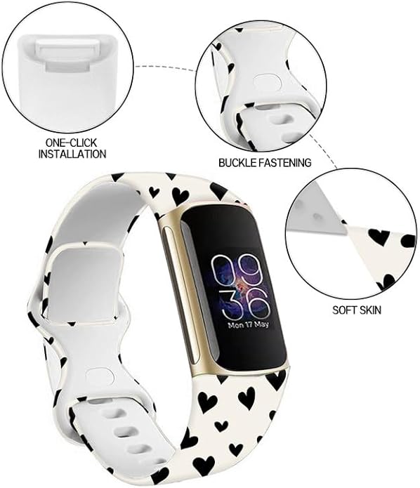 Sport Bands Compatible with Charge 6 /Charge 5 for Women Men,Soft Waterproof Replacement Straps