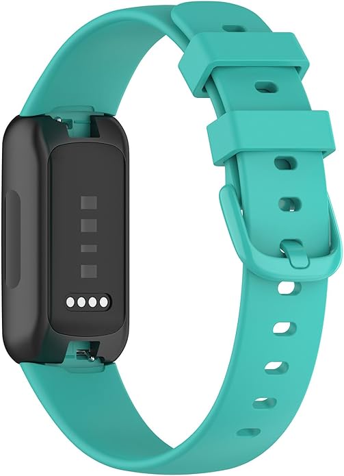 2 Pack Compatible with Fitbit Inspire 3 Bands, 15.4mm Width Soft Silicone Adjustable Sport