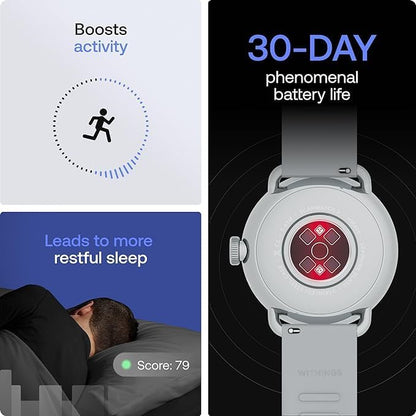 Withings ScanWatch 2 - Hybrid Smart Watch, Heart Rate Monitoring, Fitness Tracker, Cycle Tracker