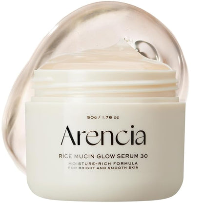 Rice Mucin Overnight Glow Face Mask Serum 30, 1.76 oz, Plumps Skin with Hyaluronic Acid