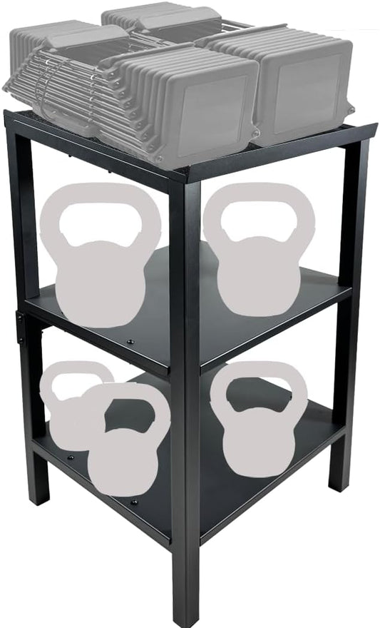 Black Heavy Duty Adjustable Dumbbell Stand - Home Gym Storage Rack with Non-Slip Base, Anti-Tip