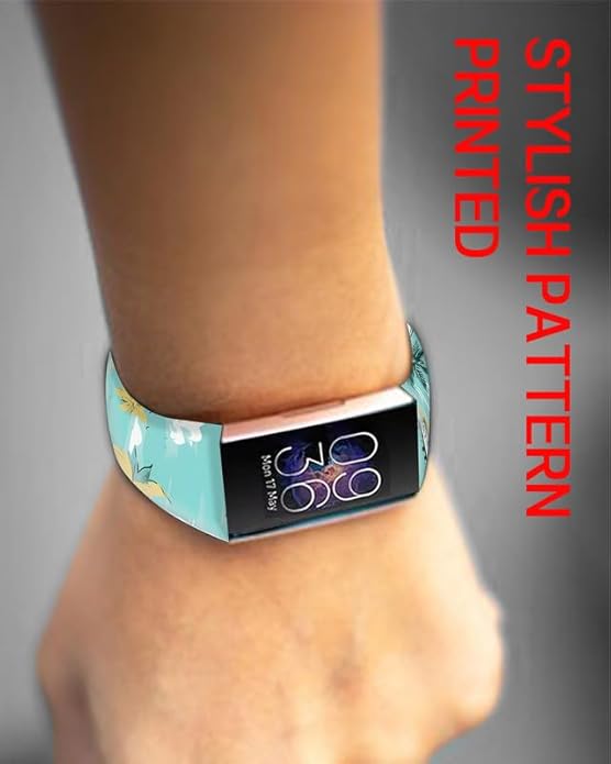Sport Bands Compatible with Charge 6 /Charge 5 for Women Men,Soft Waterproof Replacement Straps