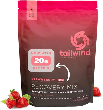 Tailwind Nutrition Recovery Mix, 20 Grams Complete Protein, Carbohydrates, and Electrolytes Powder