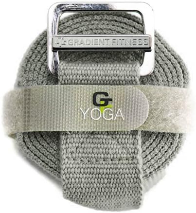 Gradient Fitness Yoga Strap, Friction-Less Easy-Feed Buckle, Super Soft Cotton/Polyester Blend