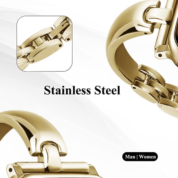 Silm Metal Band Compatible with Fitbit Versa 4/Fitbit Sense 2 Band Cute Women, Bling Jewelry Strap