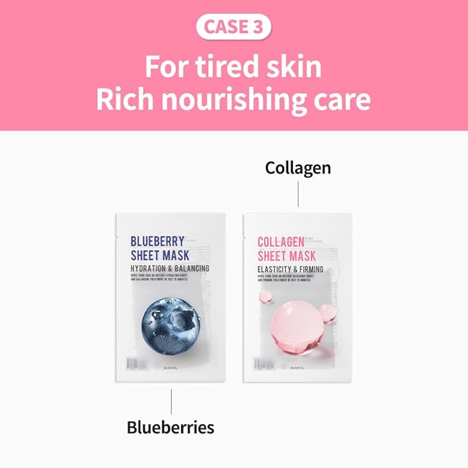 EUNYUL [PACK OF 16 Purity Facial Sheet Mask Pack 16 types Korean Skincare Hydrating & Nourishing &