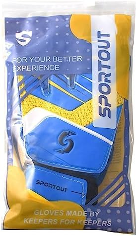 Sportout Kids Goalkeeper Gloves, Soccer Gloves with Double Wrist Protection and Non-Slip Wear