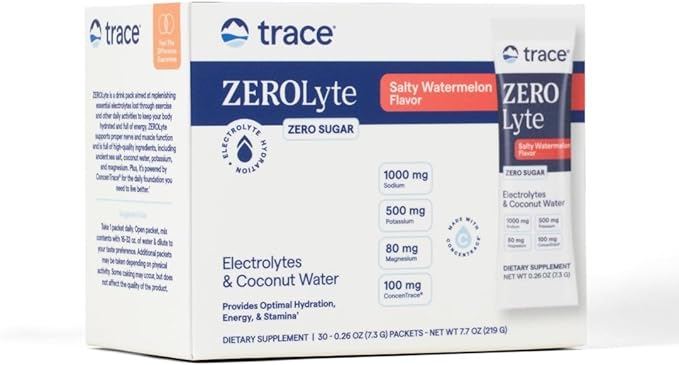 Trace Minerals ZeroLyte - Sodium & Electrolyte Replenishment - Energy & Hydration Support Drink