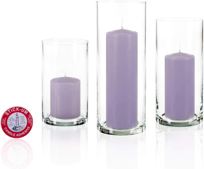 yummi Set of 12 Slim Pillars and Cylinder Vases - Lavender
