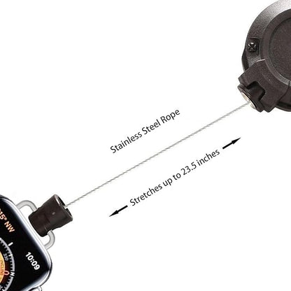 Badge Holder Retractable Clip Compatible with Apple Watch Band Series 10, Ultra 2, SE, 8 7 6 5 4 3