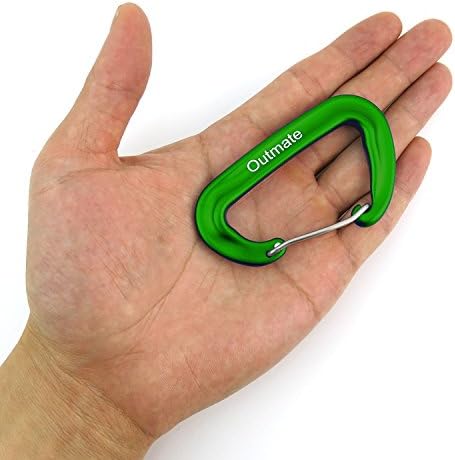 12kN 3.2"x2" Heavy-Duty Carabiner Clips - Durable, Lightweight Aluminum Alloy Carabiners for