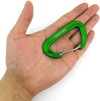 12kN 3.2"x2" Heavy-Duty Carabiner Clips - Durable, Lightweight Aluminum Alloy Carabiners for
