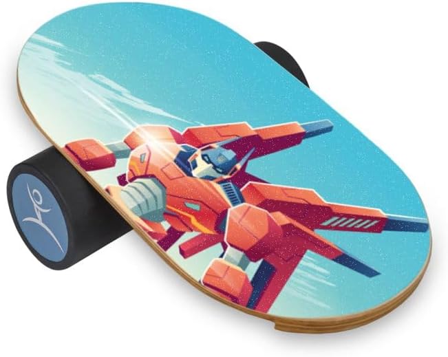 Kids Balance Board with Roller ??Wooden Trainer for Children ??Fun Indoor Core Strength Game