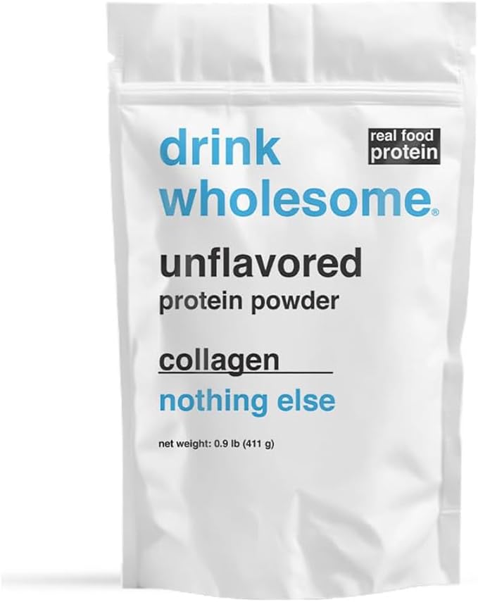 drink wholesome Unflavored Collagen Protein Powder | for Sensitive Stomachs | Gut Friendly | Dairy