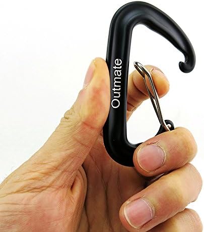 12kN 3.2"x2" Heavy-Duty Carabiner Clips - Durable, Lightweight Aluminum Alloy Carabiners for