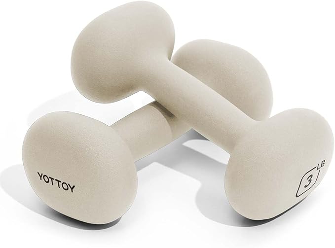 YOTTOY Weights Dumbbells Set for Women,2-15 Pound Dumbbells Set of 2, Non-Slip Hand Weights for