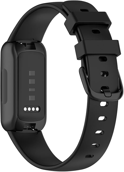 2 Pack Compatible with Fitbit Inspire 3 Bands, 15.4mm Width Soft Silicone Adjustable Sport