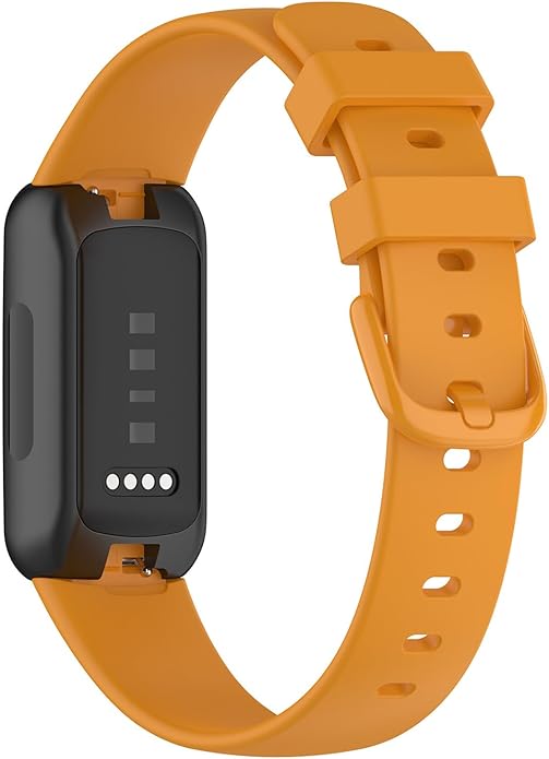2 Pack Compatible with Fitbit Inspire 3 Bands, 15.4mm Width Soft Silicone Adjustable Sport