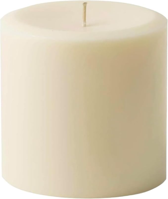 Mister Candle Dripless Vanilla Scented Ivory Pillar Candle Hand Made Vanilla Pillar Candles with
