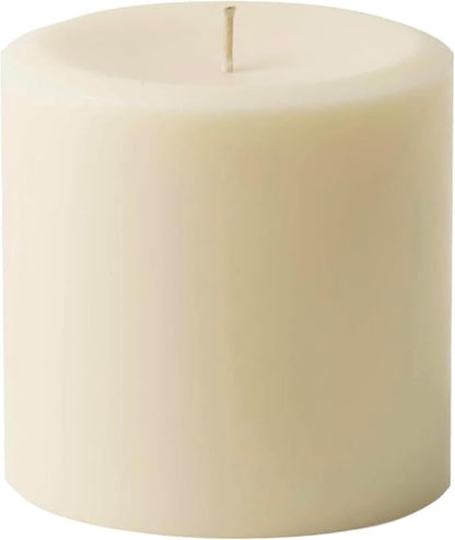 Mister Candle Dripless Vanilla Scented Ivory Pillar Candle Hand Made Vanilla Pillar Candles with