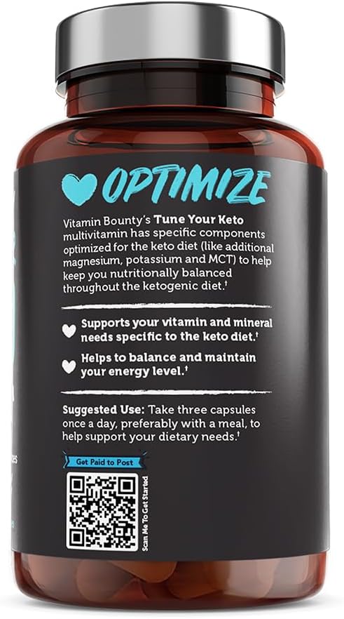 Vitamin Bounty Tune Your Keto Multivitamin with Magnesium & Potassium - Daily Supplements for Men &