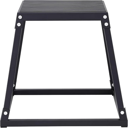 VEVOR Plyometric Jump Box, 18 Inch Plyo Box, Steel Plyometric Platform and Jumping Agility Box