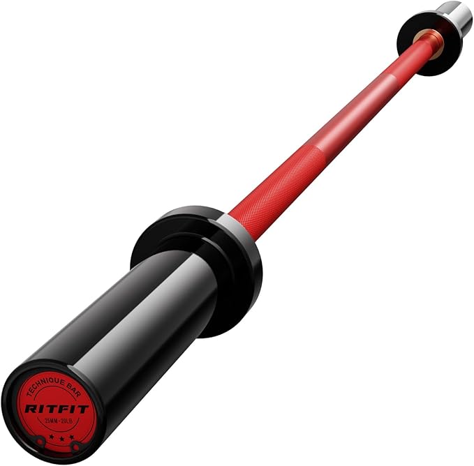 RITFIT Olympic Barbell 4ft/4.8ft/6ft - 2 Inch Weight Bar for Strength Training, Weightlifting