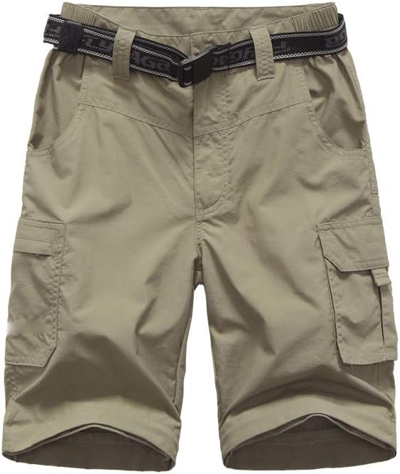 Boy’s Convertible Hiking Pants Lightweight Quick Dry Zip Off Pants for Kids Youth Outdoor UPF 50+