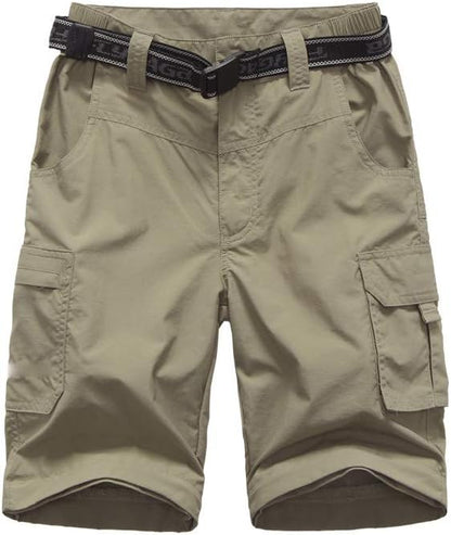Boy’s Convertible Hiking Pants Lightweight Quick Dry Zip Off Pants for Kids Youth Outdoor UPF 50+