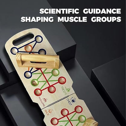 Wooden Portable Push up board, foldable fitness strength training pushup stand with solid bar