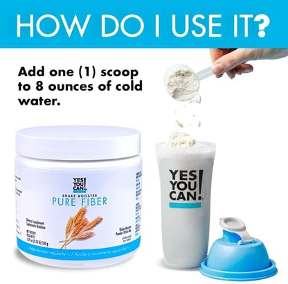 Yes You Can! Shake Booster Pure Fiber, Add to Complete Meal Replacement Shakes or Protein Shakes