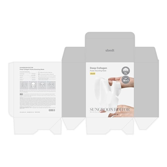 SUNGBOON EDITOR Deep Collagen Overnight mask 37gx17ea | Real Collagen 2,160,000PPB for Elasticity |