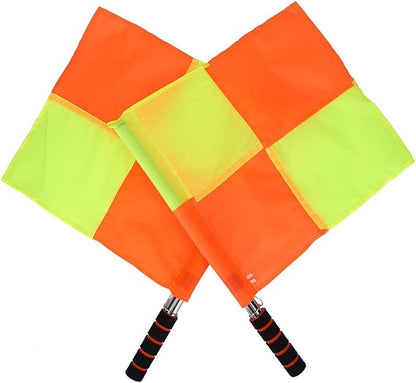2PCS 18IN Flag Soccer Linesman Flag, Soccer Referee Flags, Red and Yellow Referee Flags Suitable