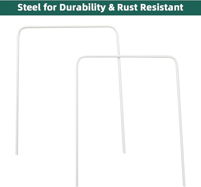 ApudArmis Universal Croquet Wickets Standard Size, Set of 9 White Square Arrow Wickets Rplacement